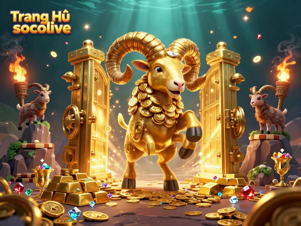 Experience the thrilling world of Trang Chủ socolive with vibrant golden elements and dynamic gambling visuals.