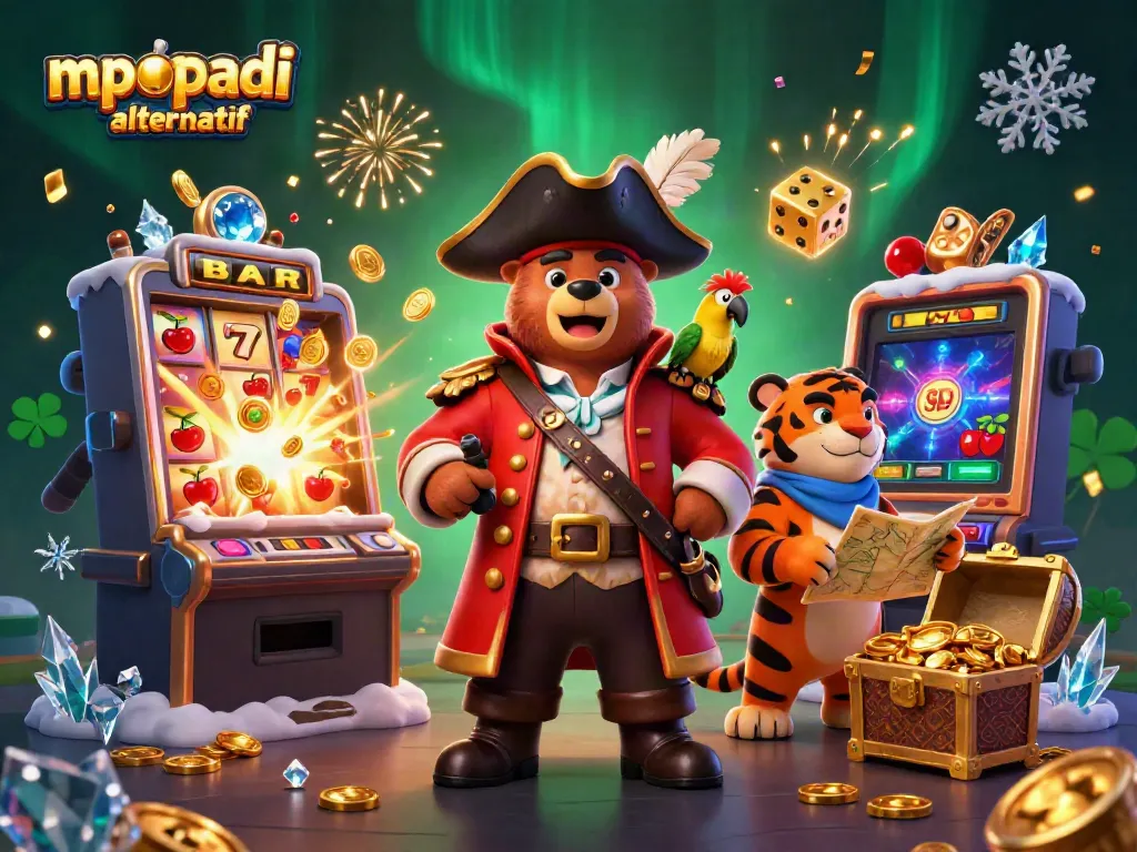 Experience the excitement of mpopadi alternatif with immersive 3D characters and vibrant casino elements.