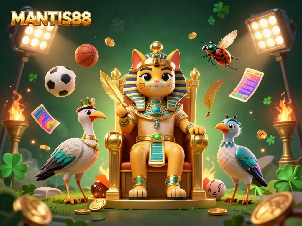 MANTIS88 delivers an engaging online casino experience with vibrant game elements and characters.