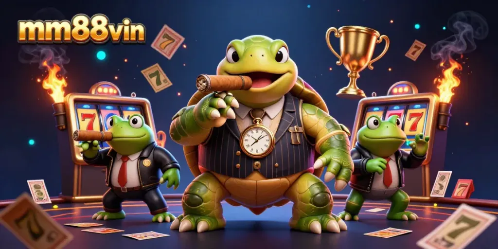 Play exciting casino games with mm88vin featuring a charismatic turtle and bullfrog enforcers
