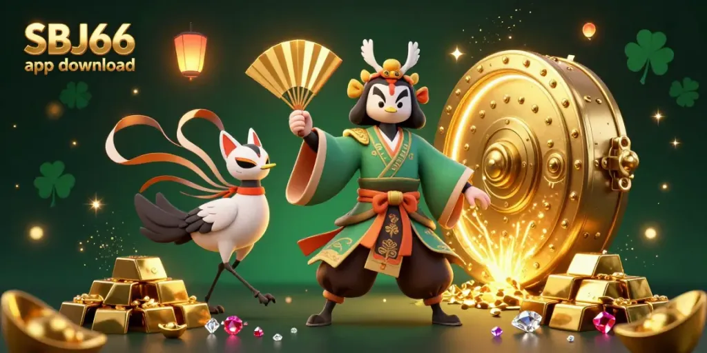Experience seamless gaming with the SBJ66 app download featuring traditional characters and gold treasures.