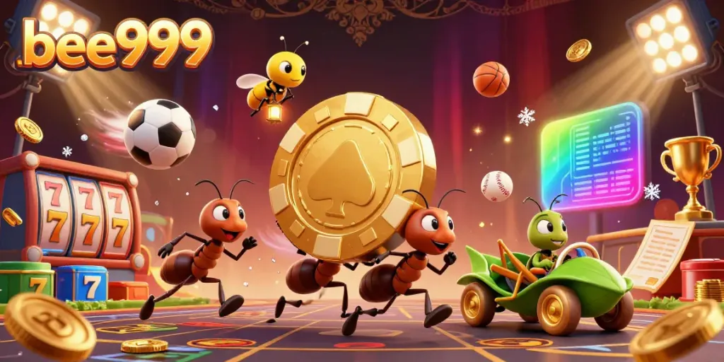 Experience excitement with bee999 as ants pull off an epic casino heist amidst dynamic gambling elements.
