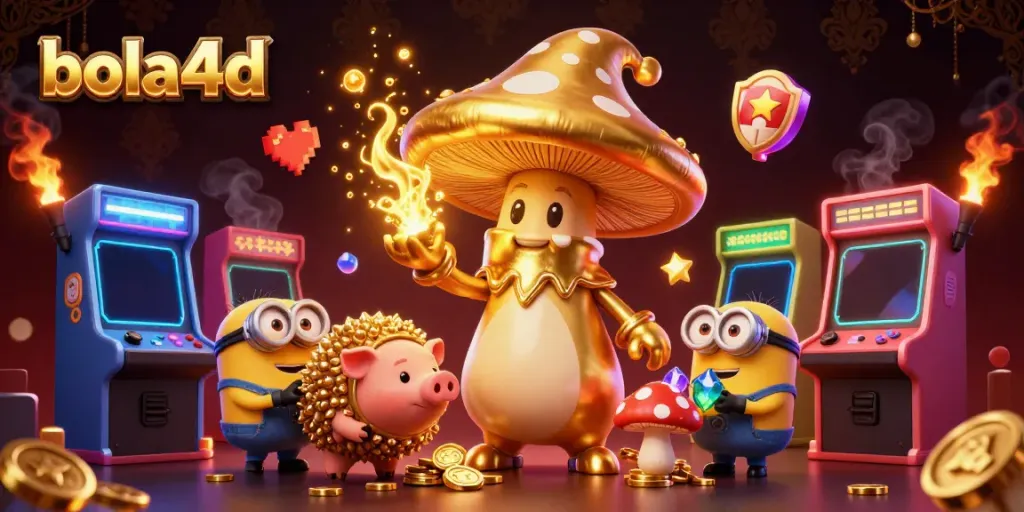 Spin to win with bola4d in a vibrant casino scene featuring magic and treasures.