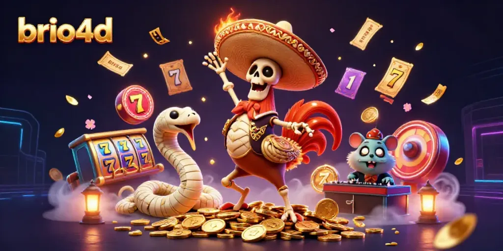 Experience gaming excitement with brio4d's animated characters celebrating a jackpot