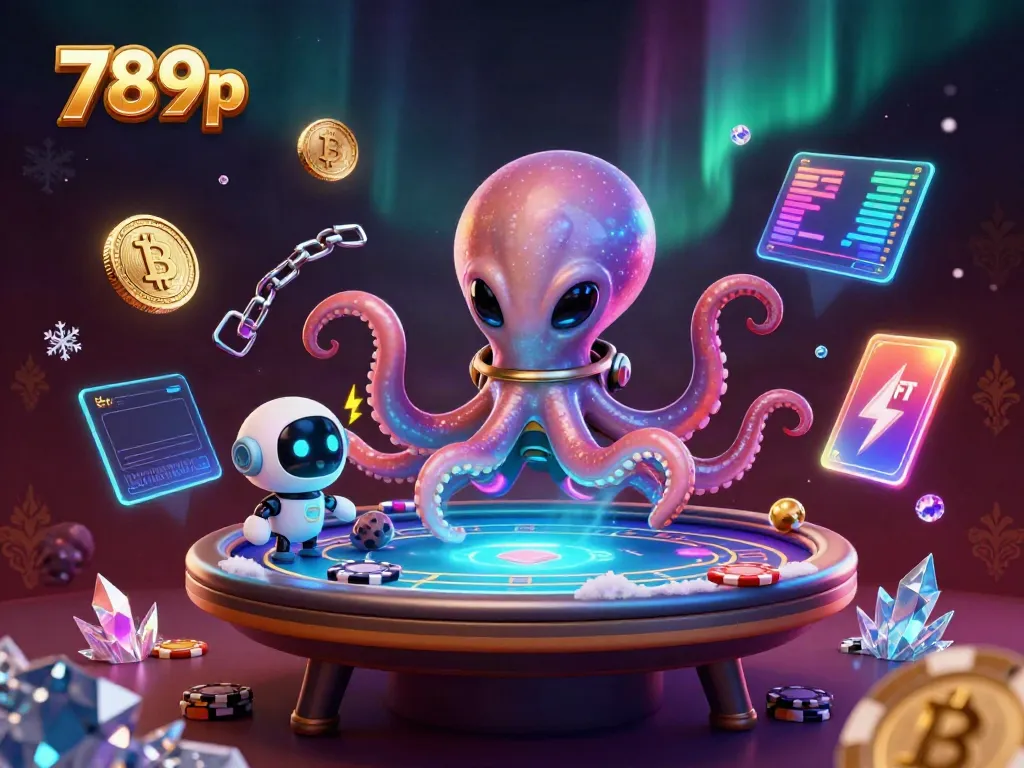Experience thrilling gameplay with the alien octopus in 789p's vibrant casino atmosphere.