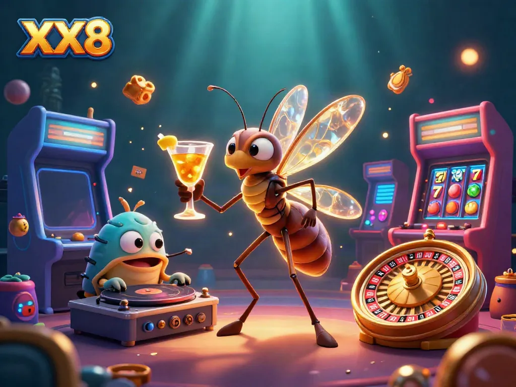 Experience the excitement with XX8 as a frozen mosquito mascot, trilobite DJ, and unique games.